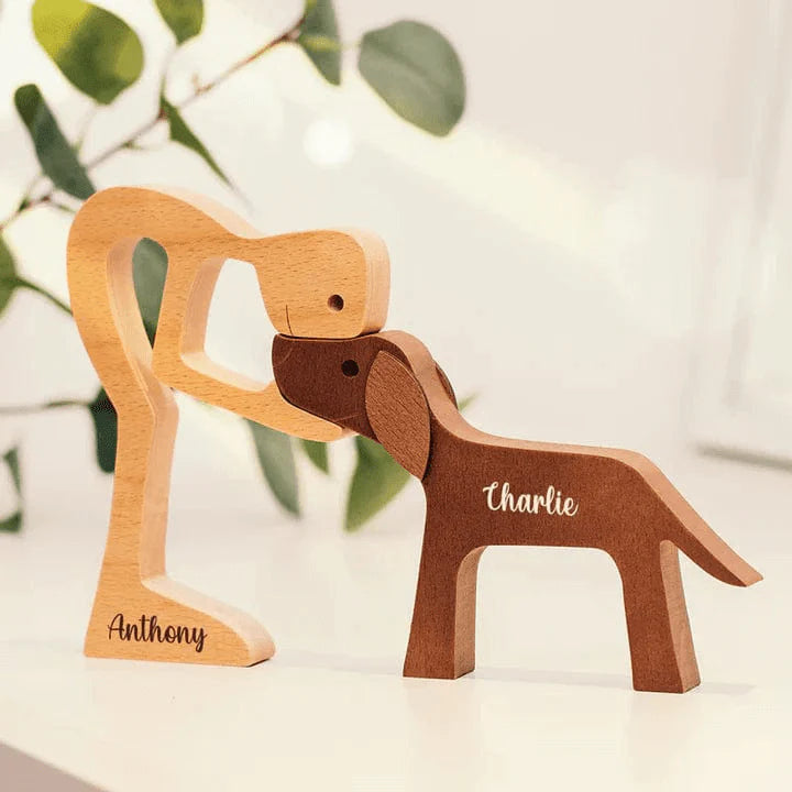 Figurita de madera personalizada / Canina pasión