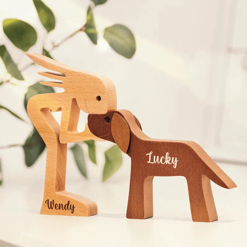 Figurita de madera personalizada / Canina pasión